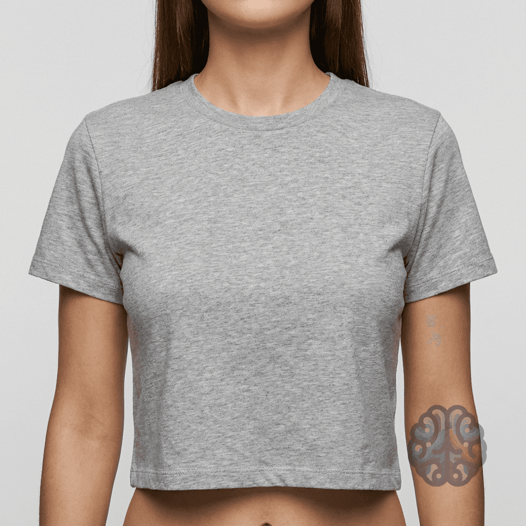Remera Crop Mujer - Negra - Foto 3
