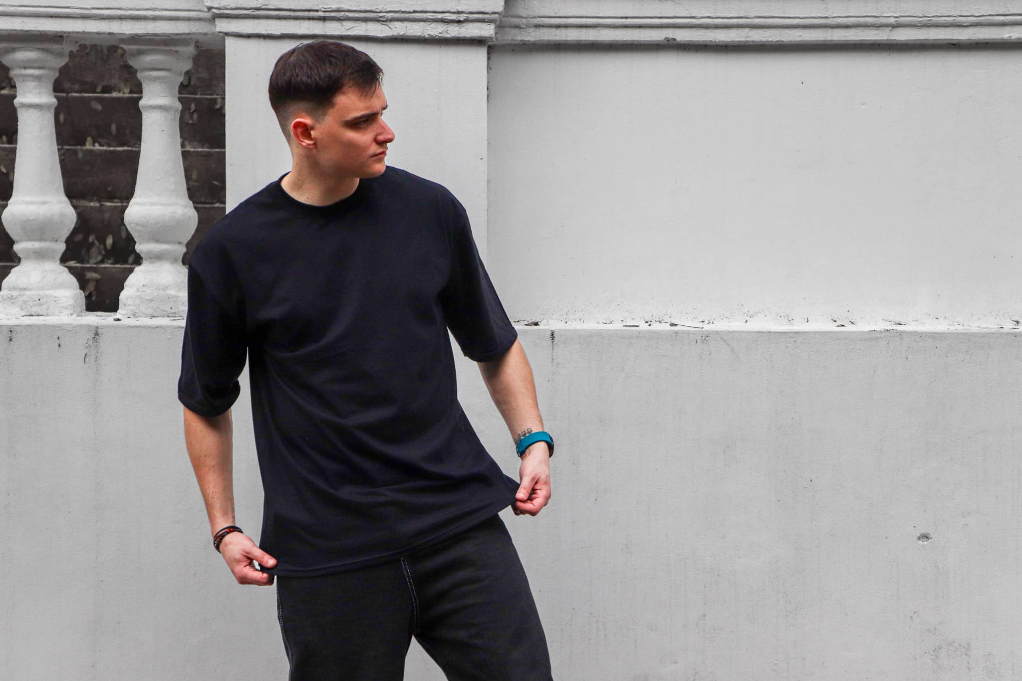 Aura Oversize T-Shirt - Negro - Foto 3
