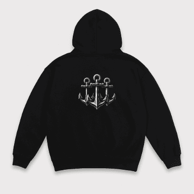 Hoodie "Tres Anclas" Oversized
