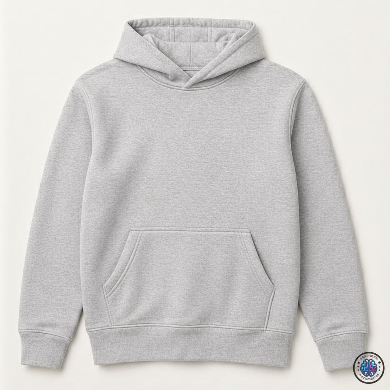 Hoodie personalizado gris melange — diseno con IA