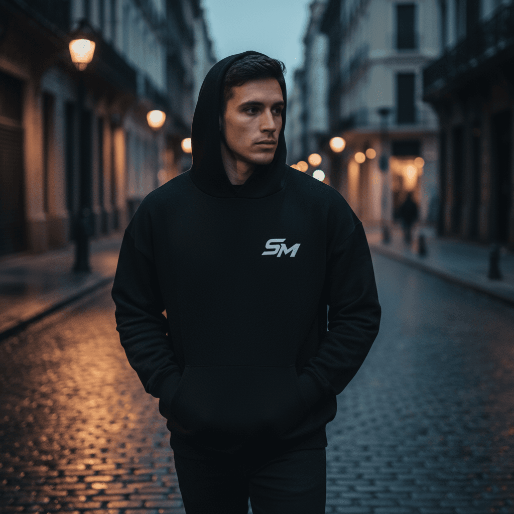 Buzo Hoodie SM · Boston Negro